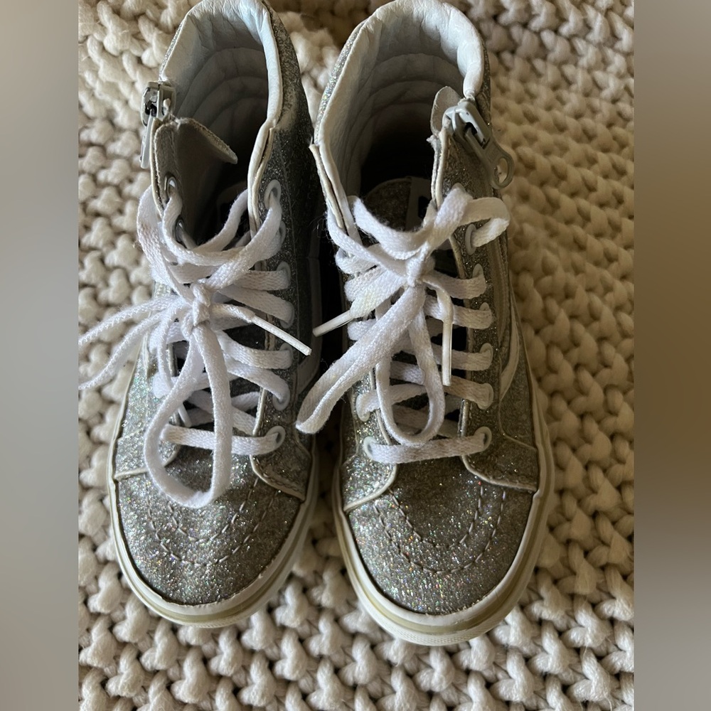 Silver sparkle Vans Toddler size 11.5